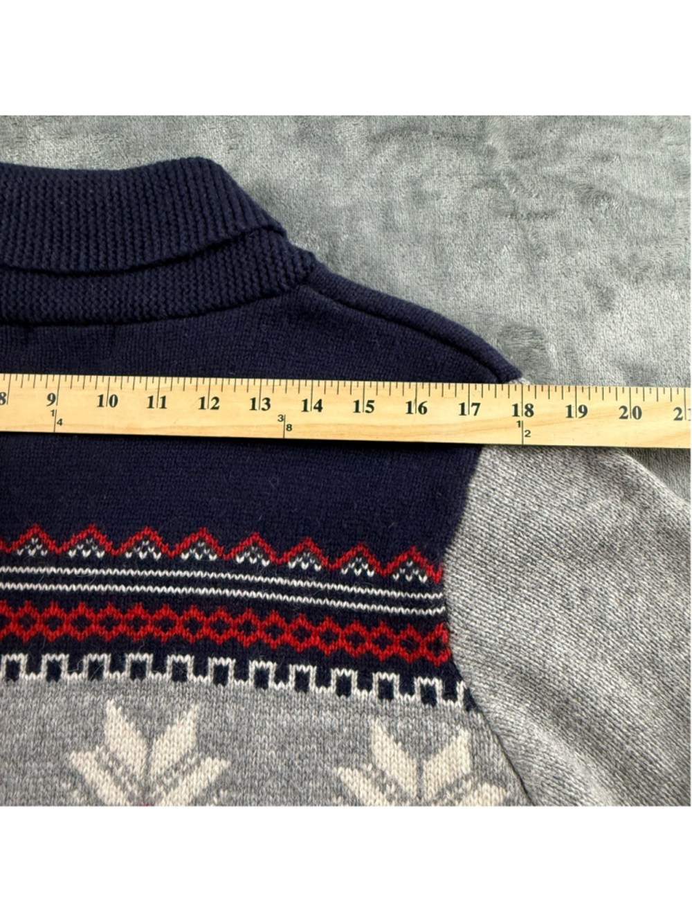 Fair Isle Sweater Women’s M World Republic Lambswool NWT Apres Ski Nordic Navy - Picture 13 of 14